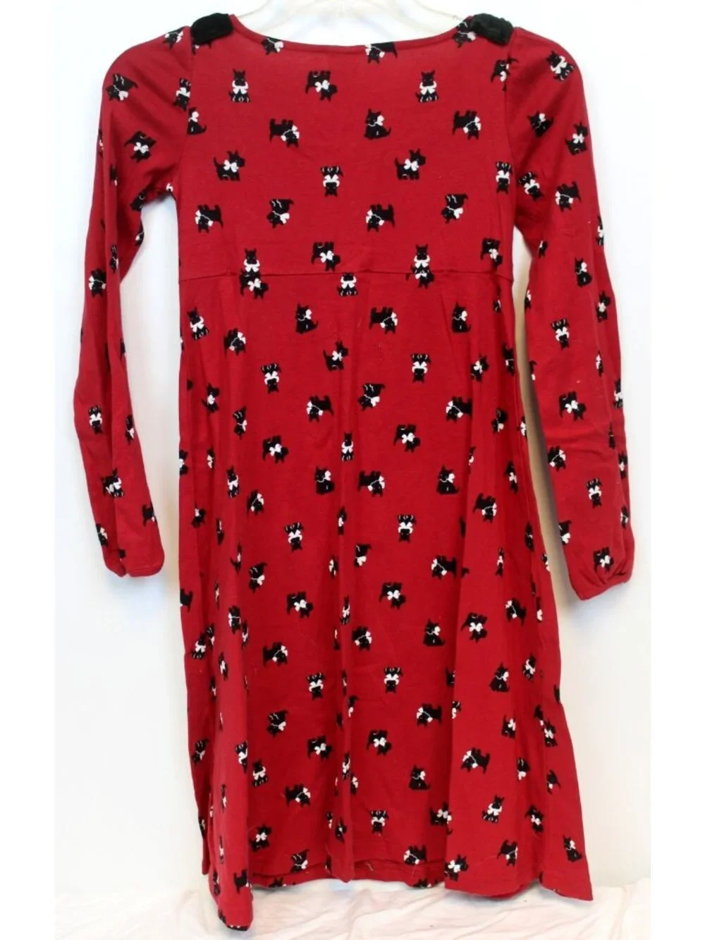 2008 Gymboree Holiday Friends Red Dress sz 12 Scottie Dogs w/Bows Xmas Party